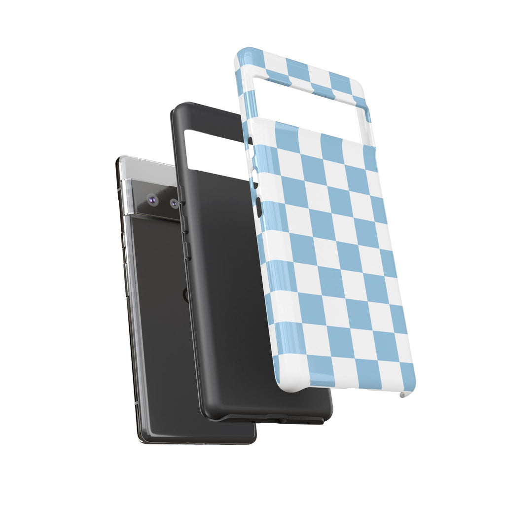 Blue Checkerboard Tough Phone Case