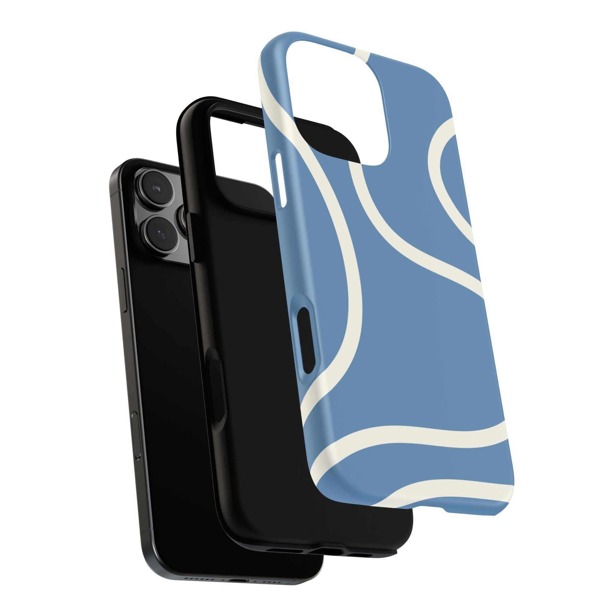 Blue Wavy Abstract Phone Case