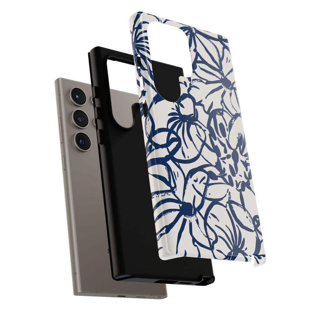 Navy Floral Phone Case