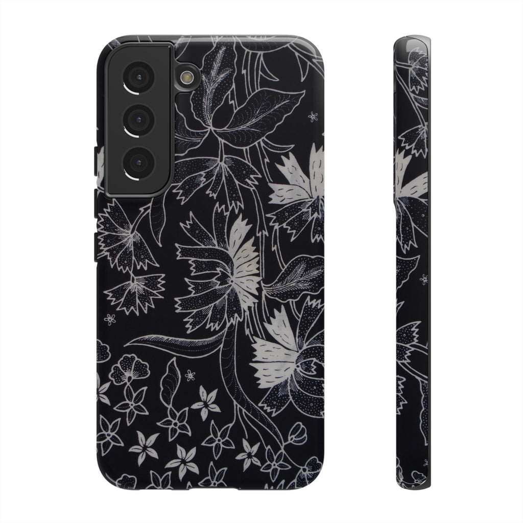 Floral Black Botanical Phone Cover