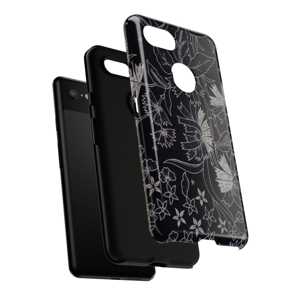 Floral Black Botanical Phone Cover