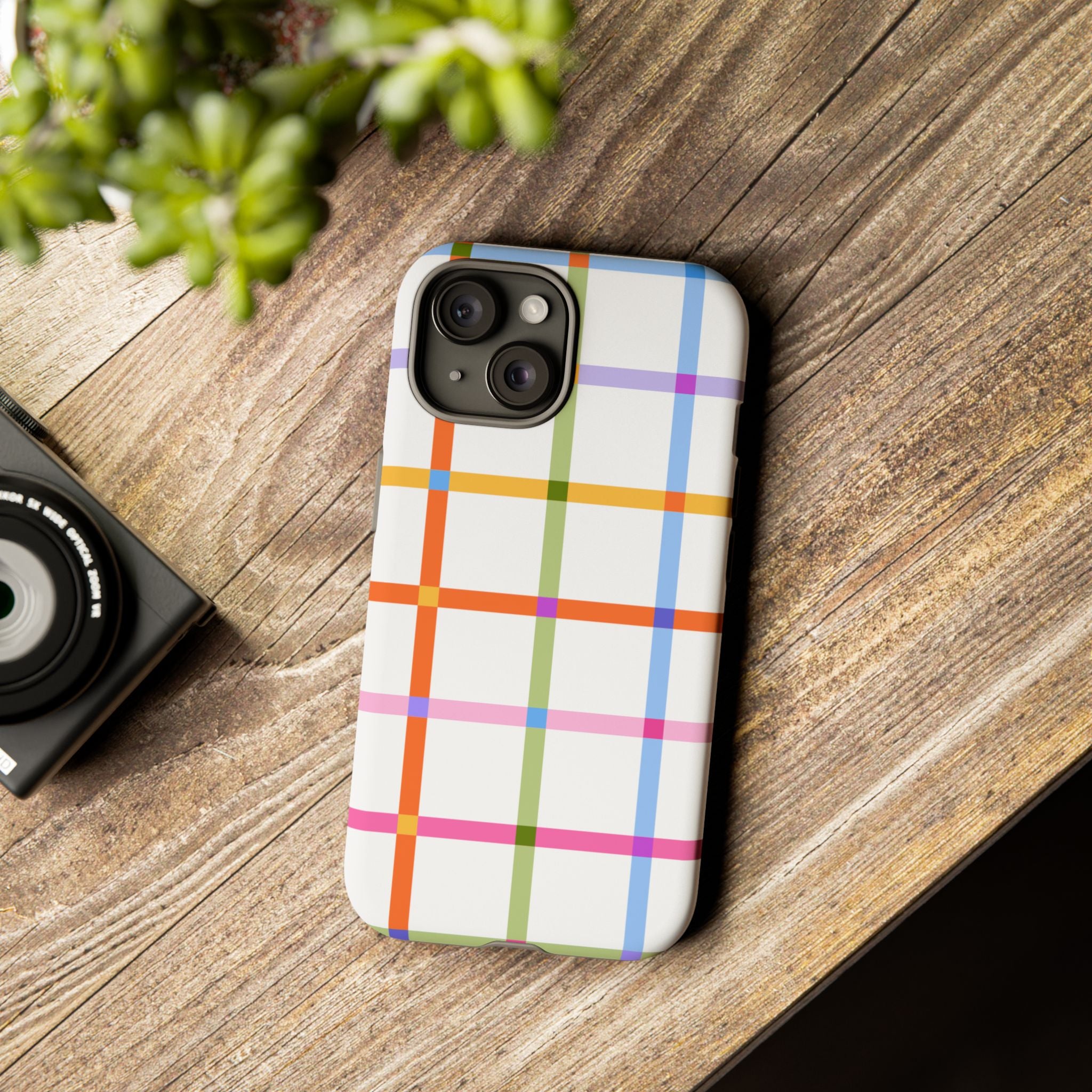 Colorful Plaid Tough Phone Case