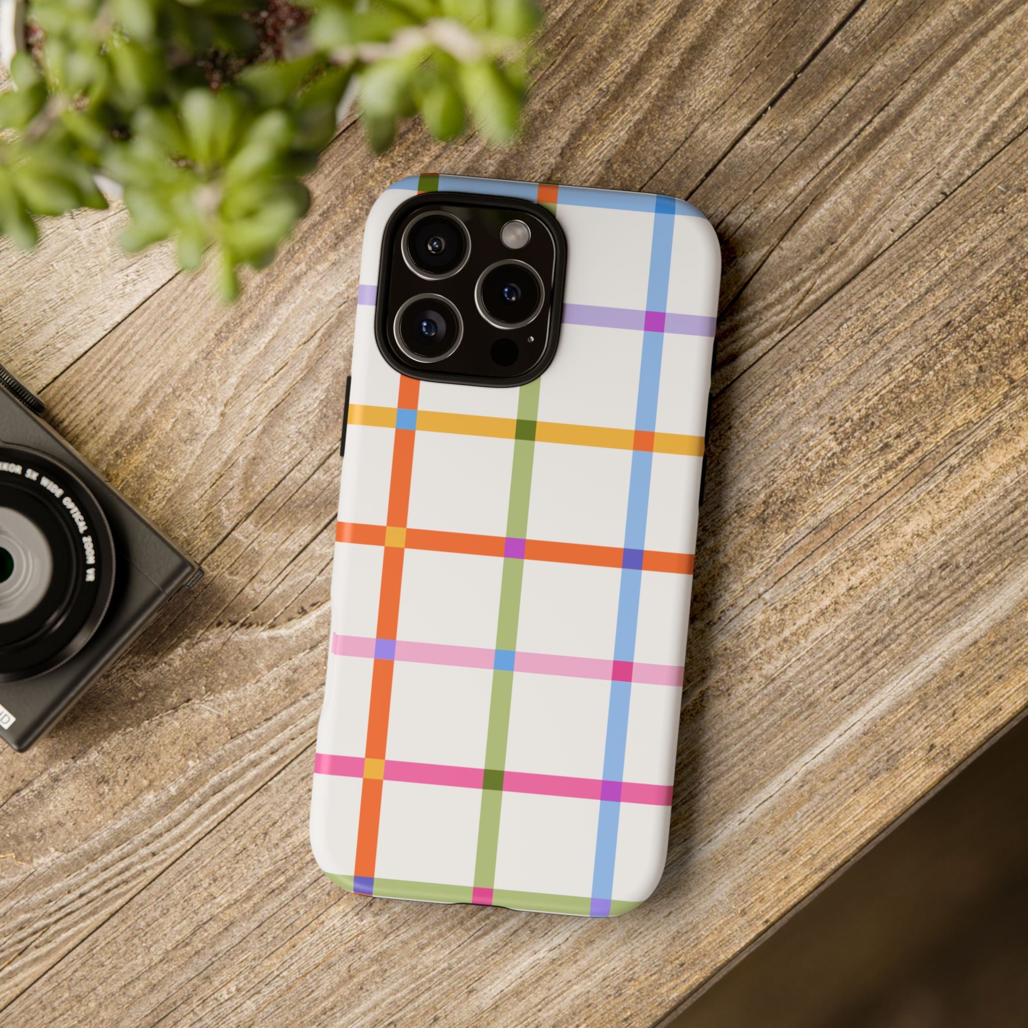 Colorful Plaid Tough Phone Case