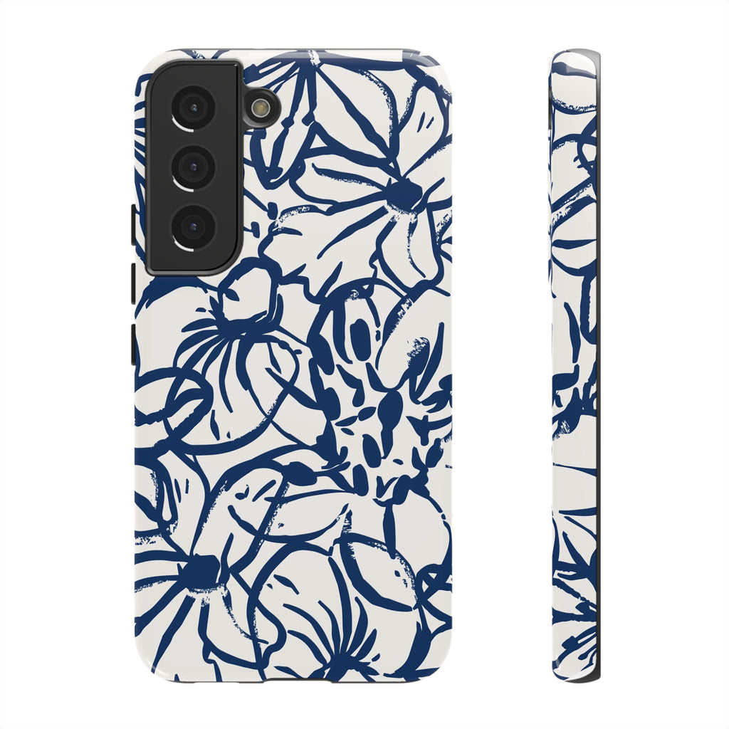 Navy Floral Phone Case