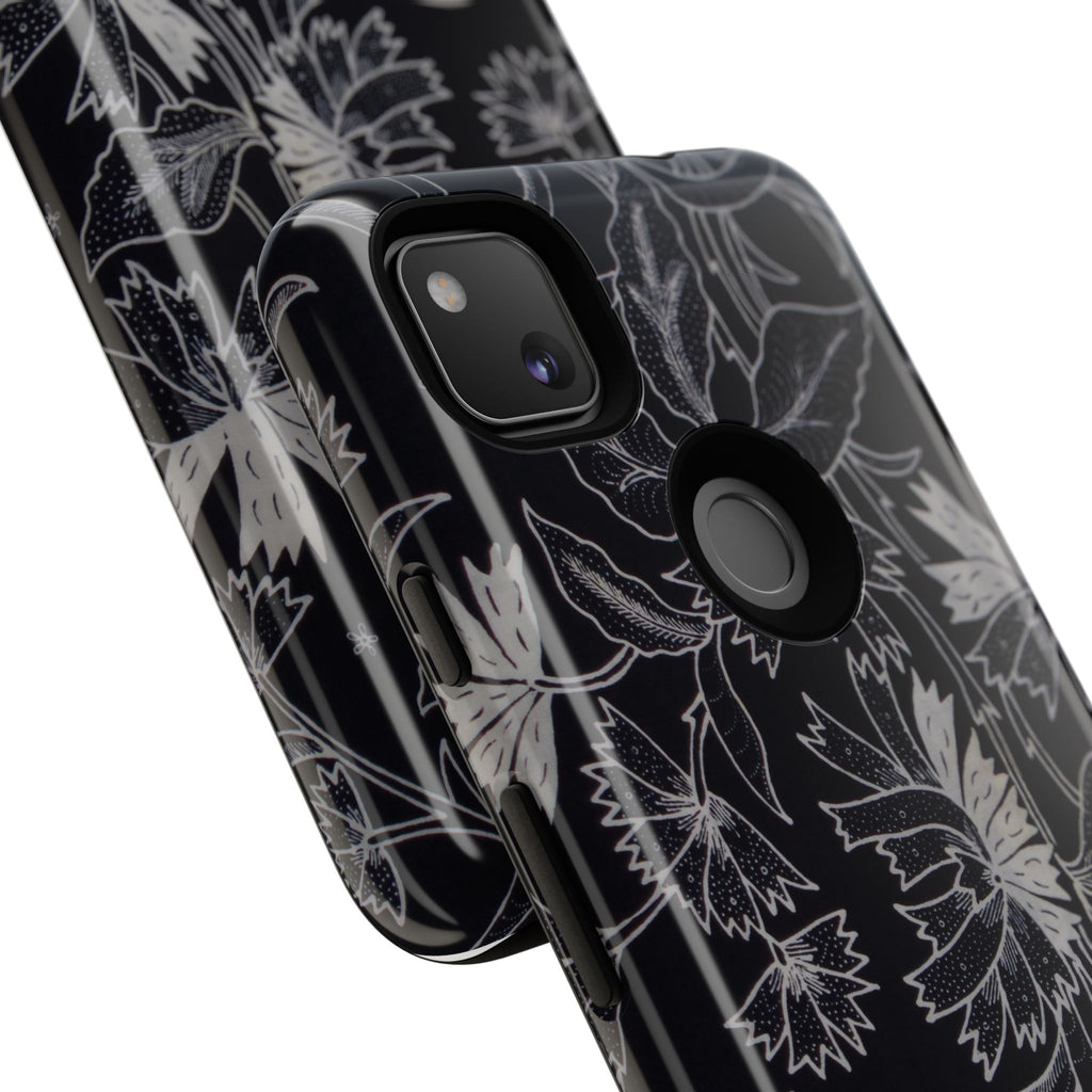 Floral Black Botanical Phone Cover