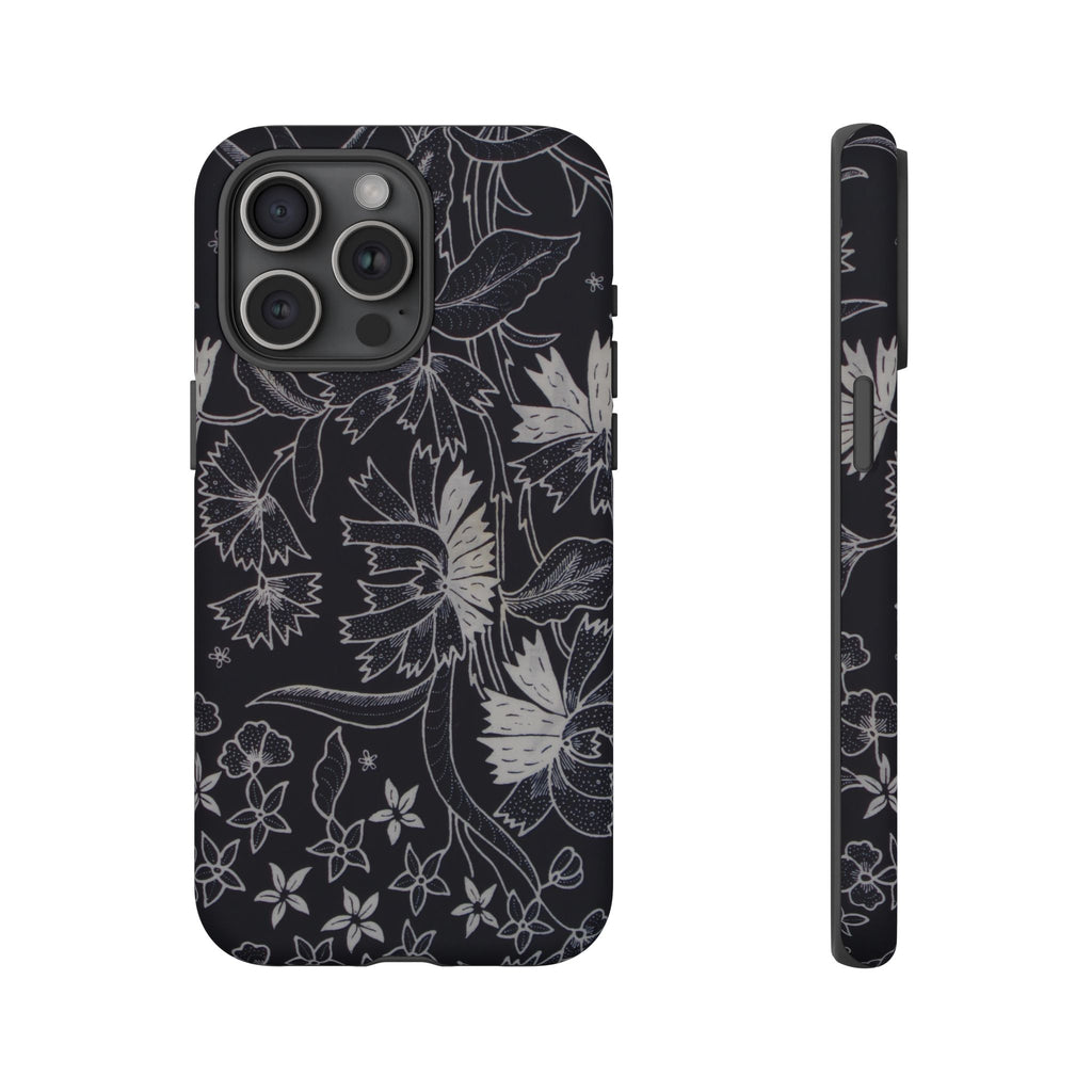 Floral Black Botanical Phone Cover