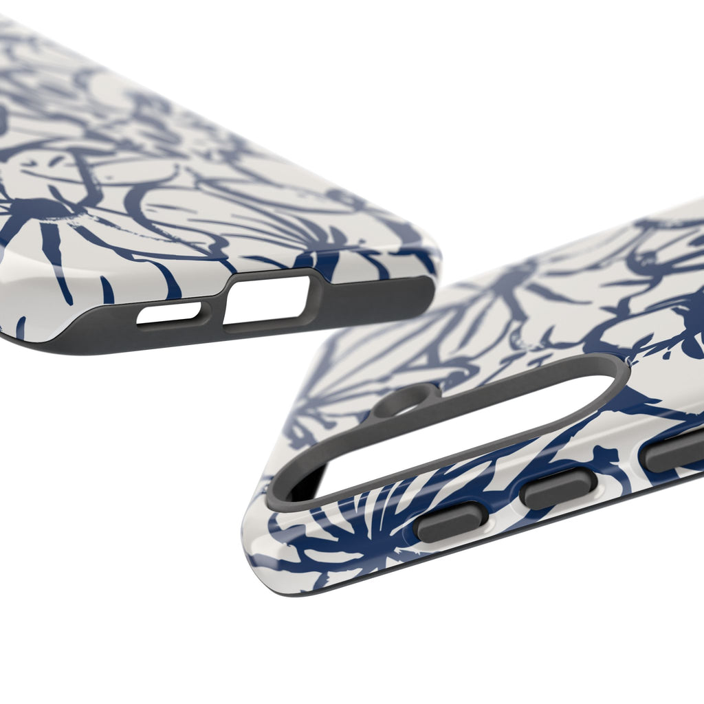 Navy Floral Phone Case