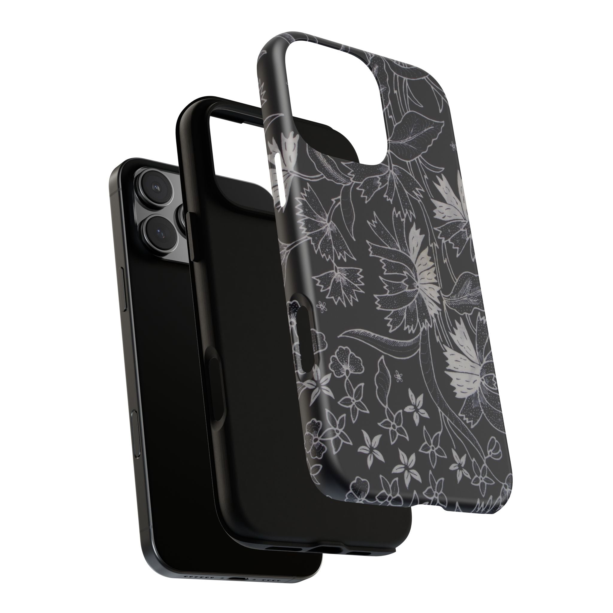 Floral Black Botanical Phone Cover