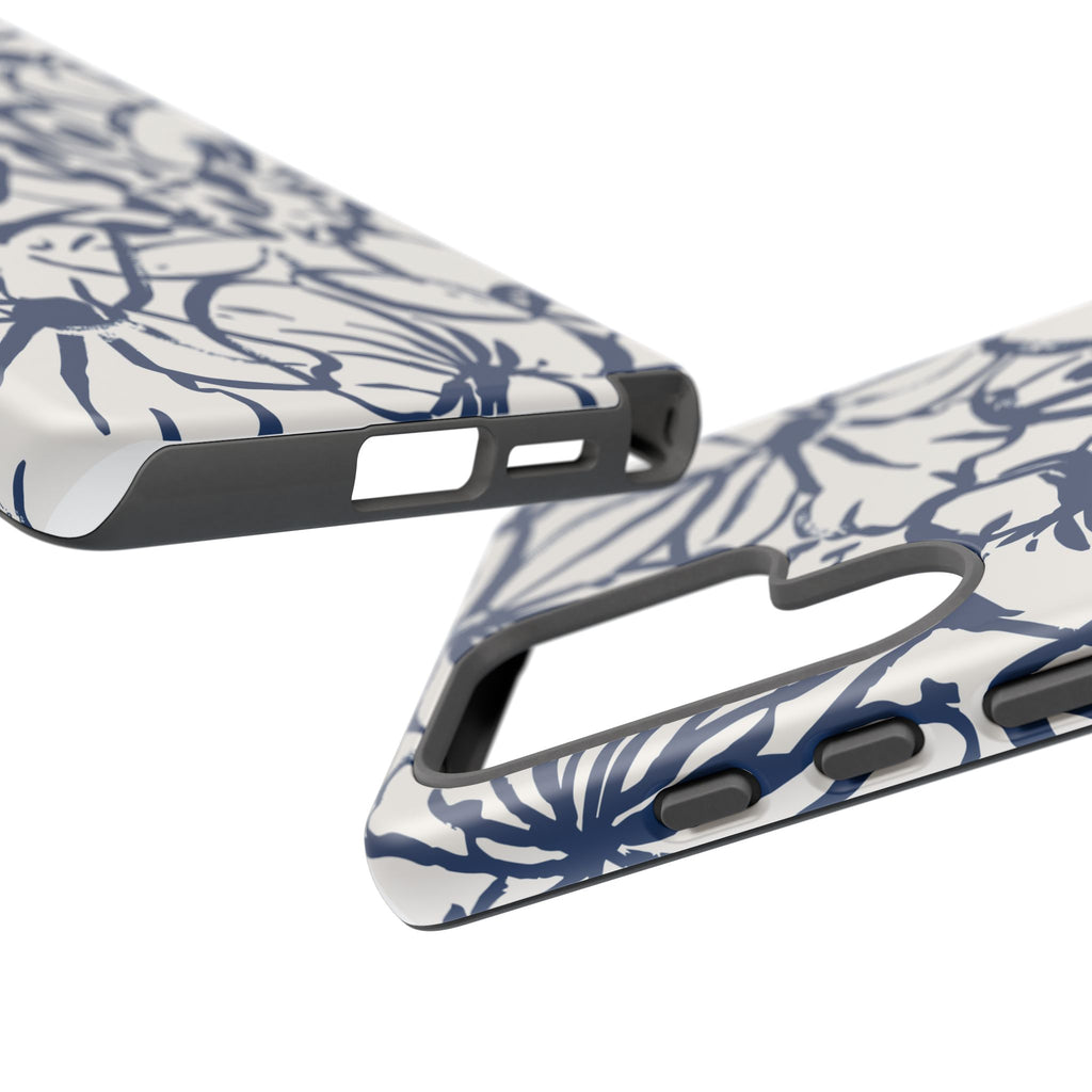 Navy Floral Phone Case