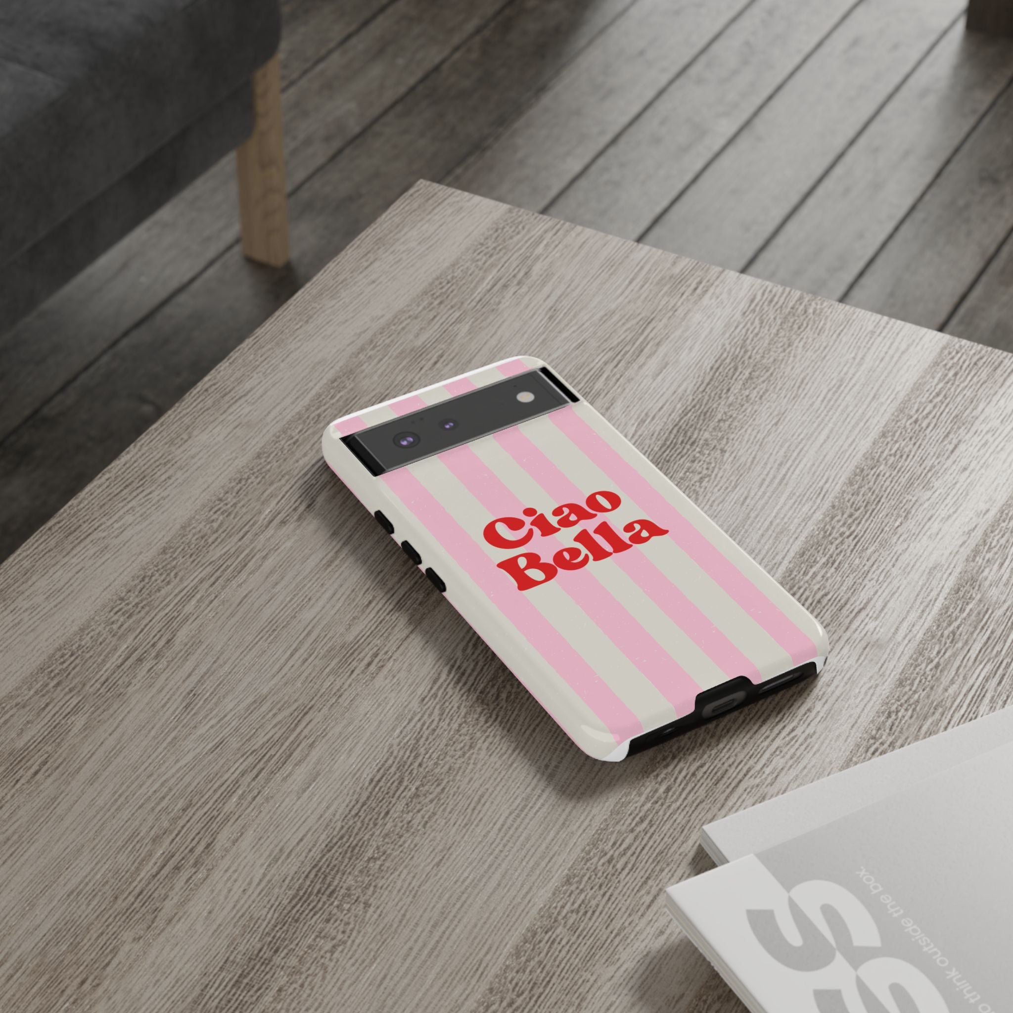 Pink Stripe Ciao Bella Phone Case