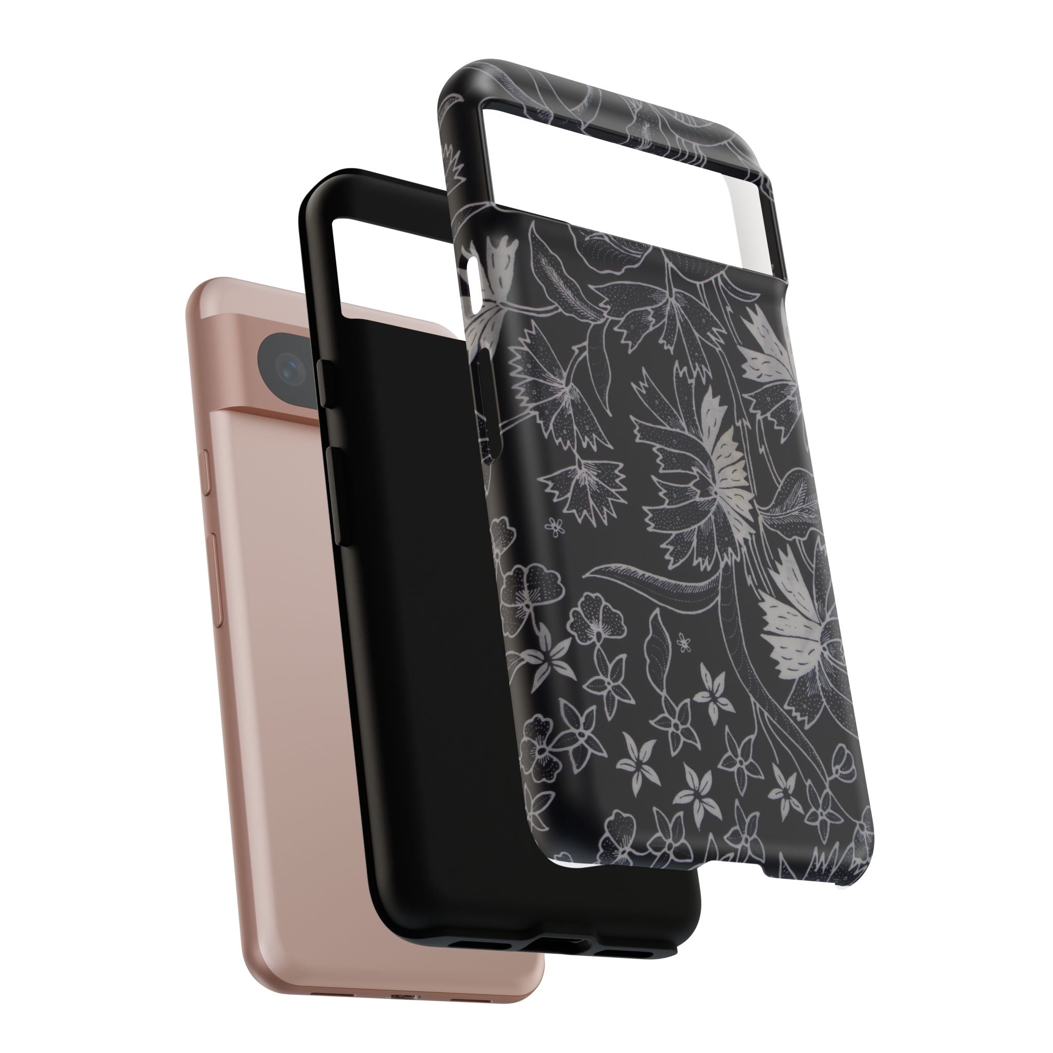 Floral Black Botanical Phone Cover