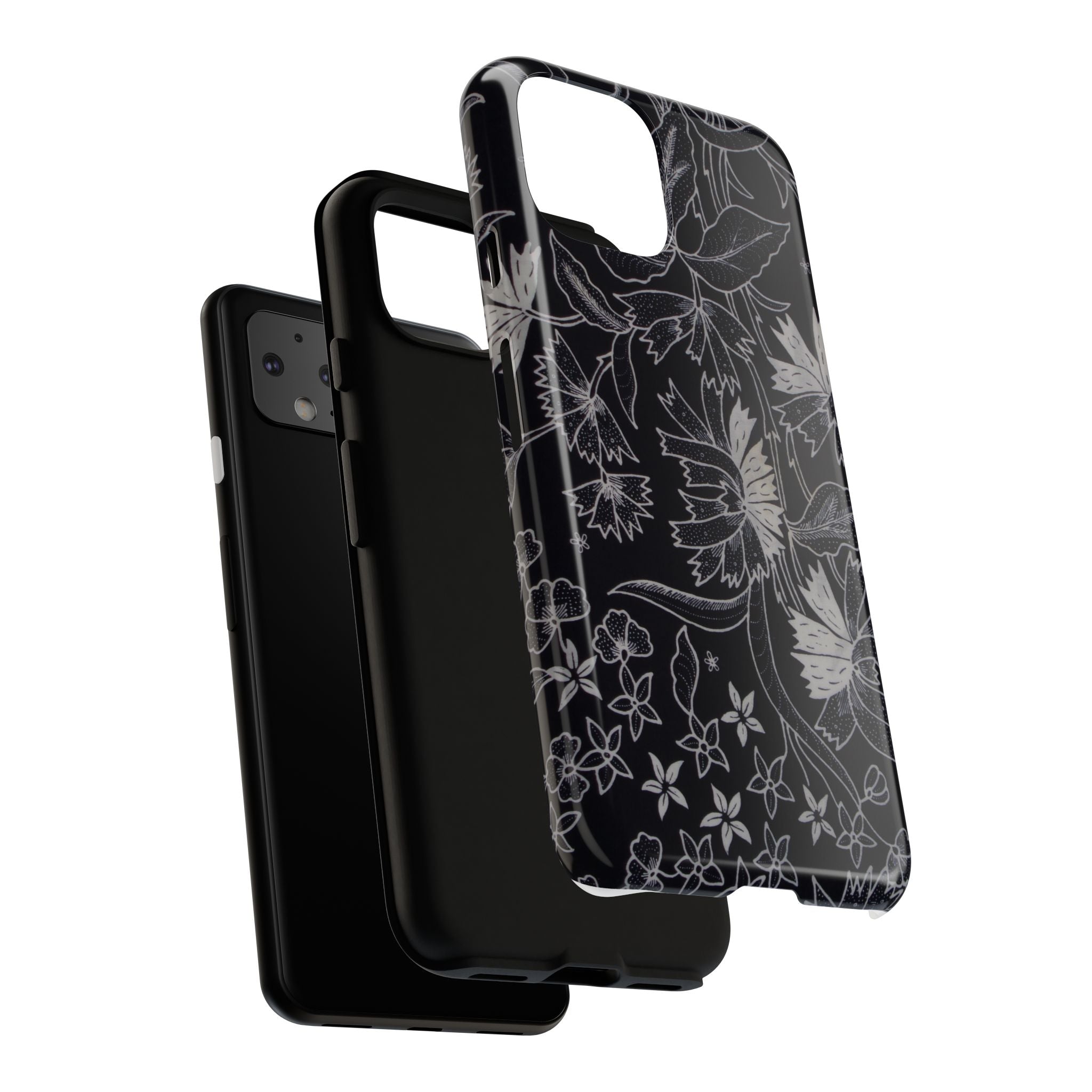 Floral Black Botanical Phone Cover