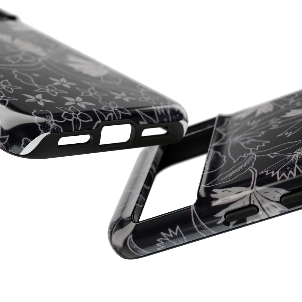 Floral Black Botanical Phone Cover
