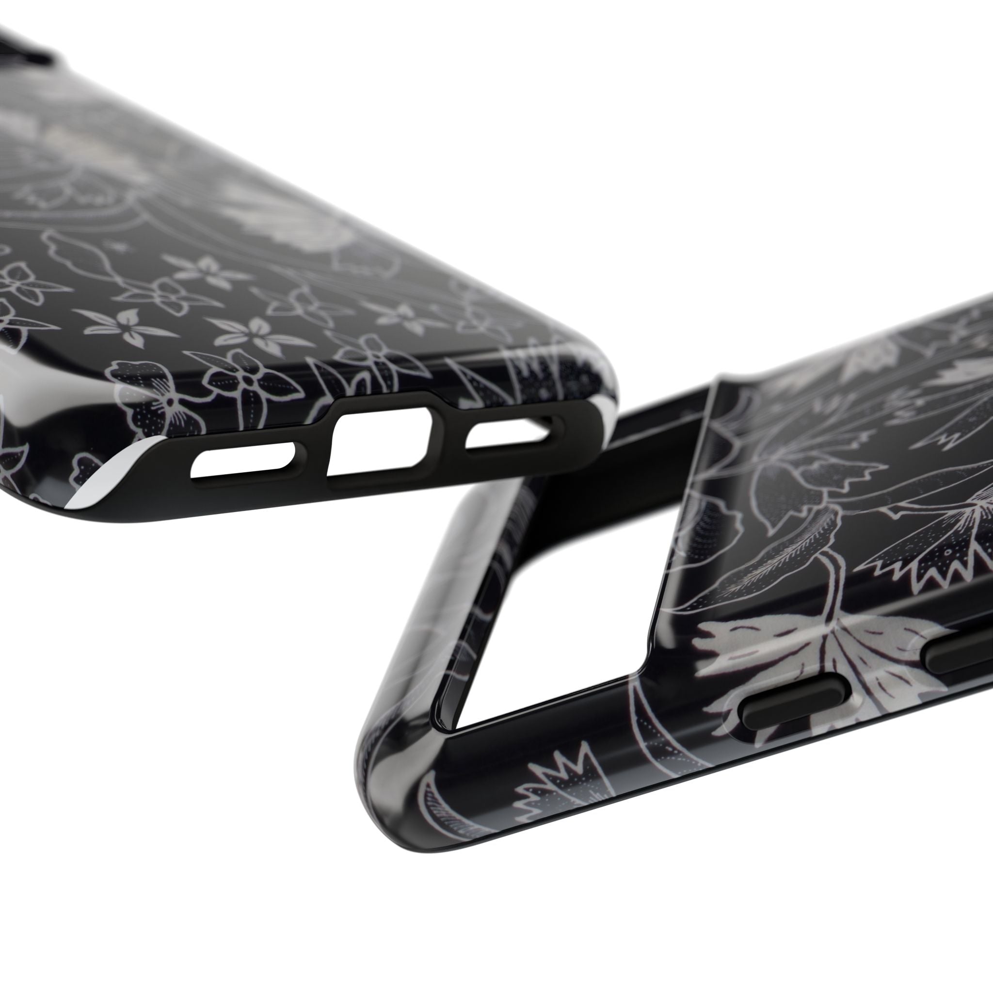 Floral Black Botanical Phone Cover