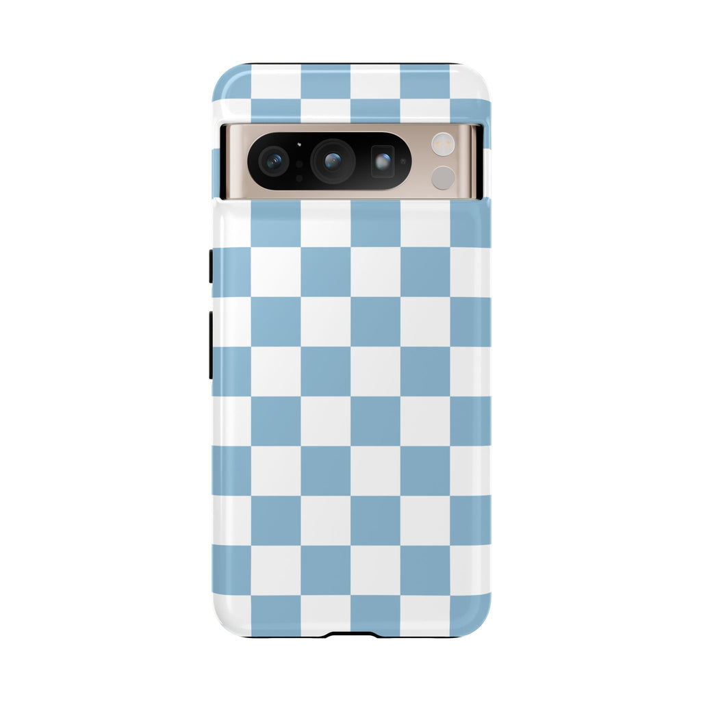 Blue Checkerboard Tough Phone Case