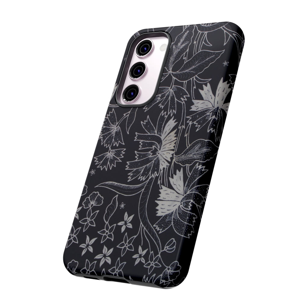 Floral Black Botanical Phone Cover