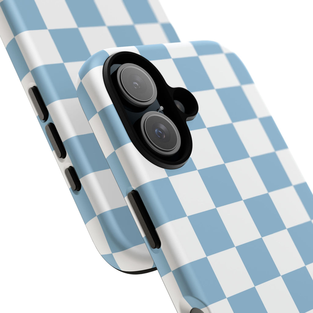 Blue Checkerboard Tough Phone Case
