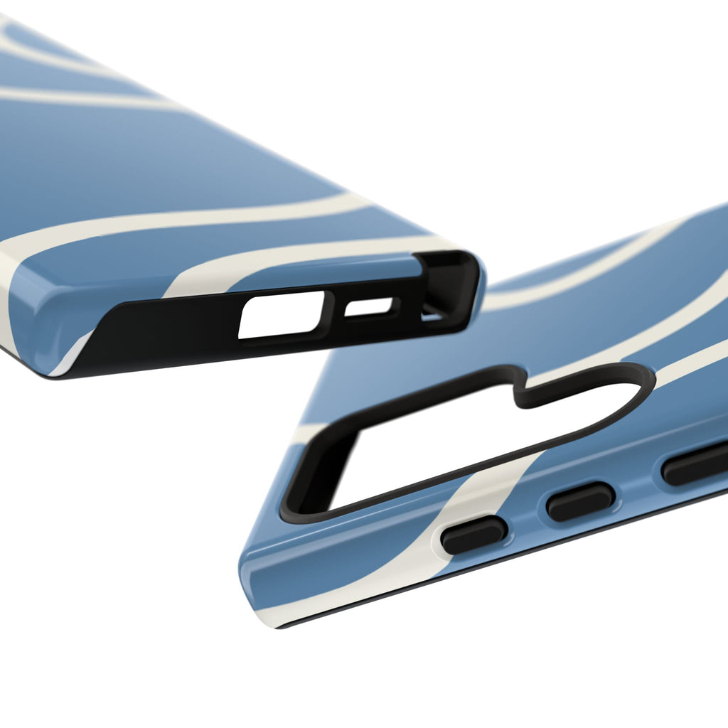 Blue Wavy Abstract Phone Case