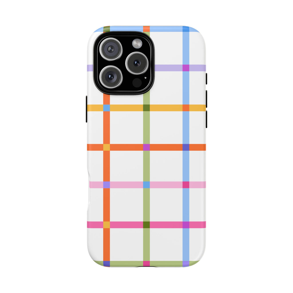 Colorful Plaid Tough Phone Case