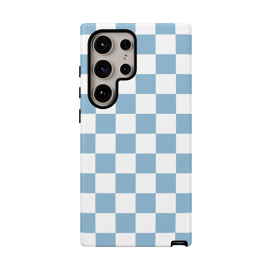 Blue Checkerboard Tough Phone Case
