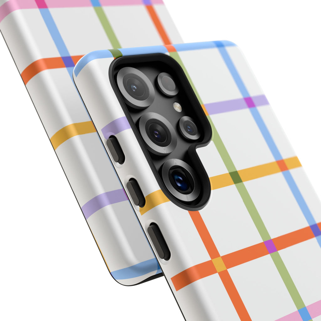 Colorful Plaid Tough Phone Case