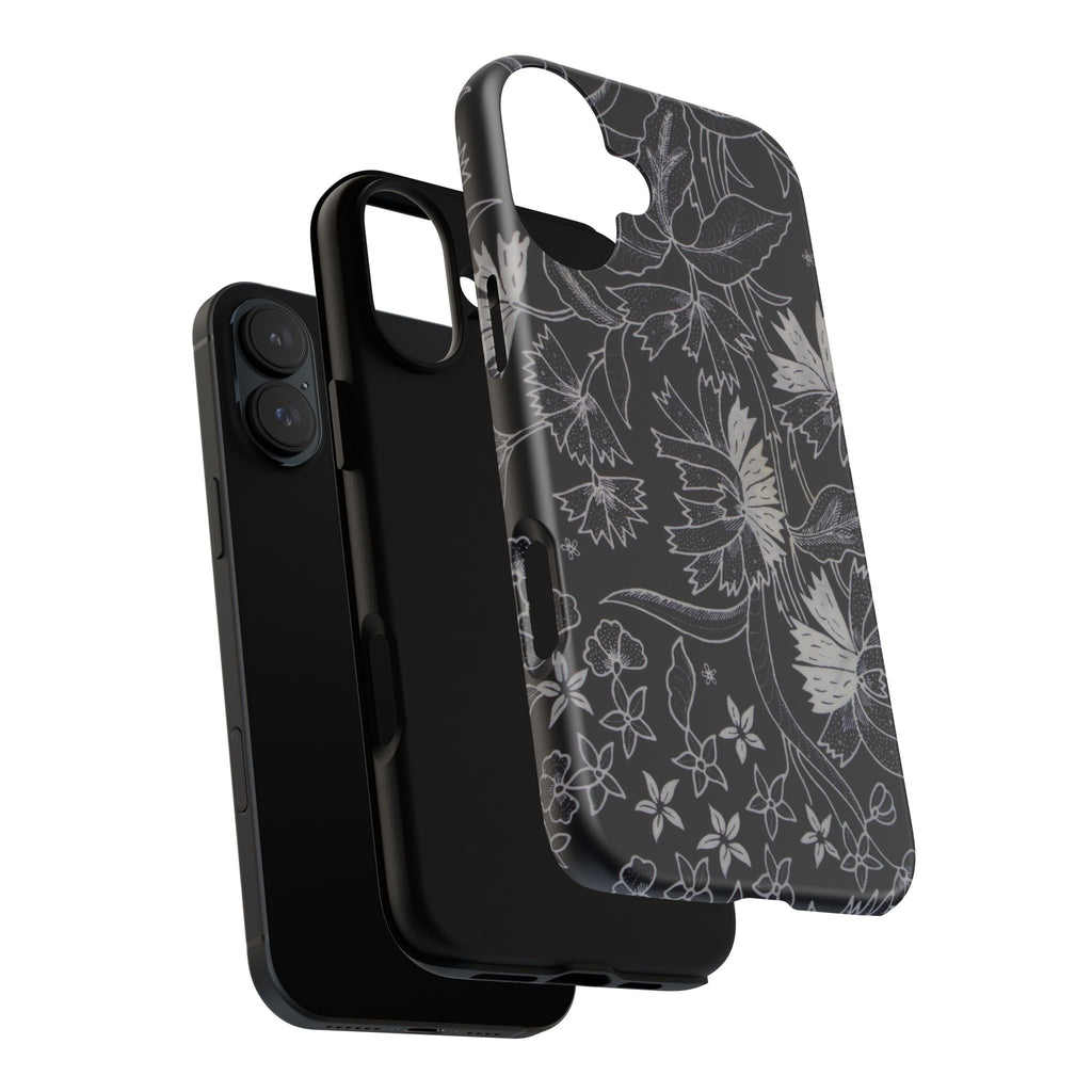 Floral Black Botanical Phone Cover