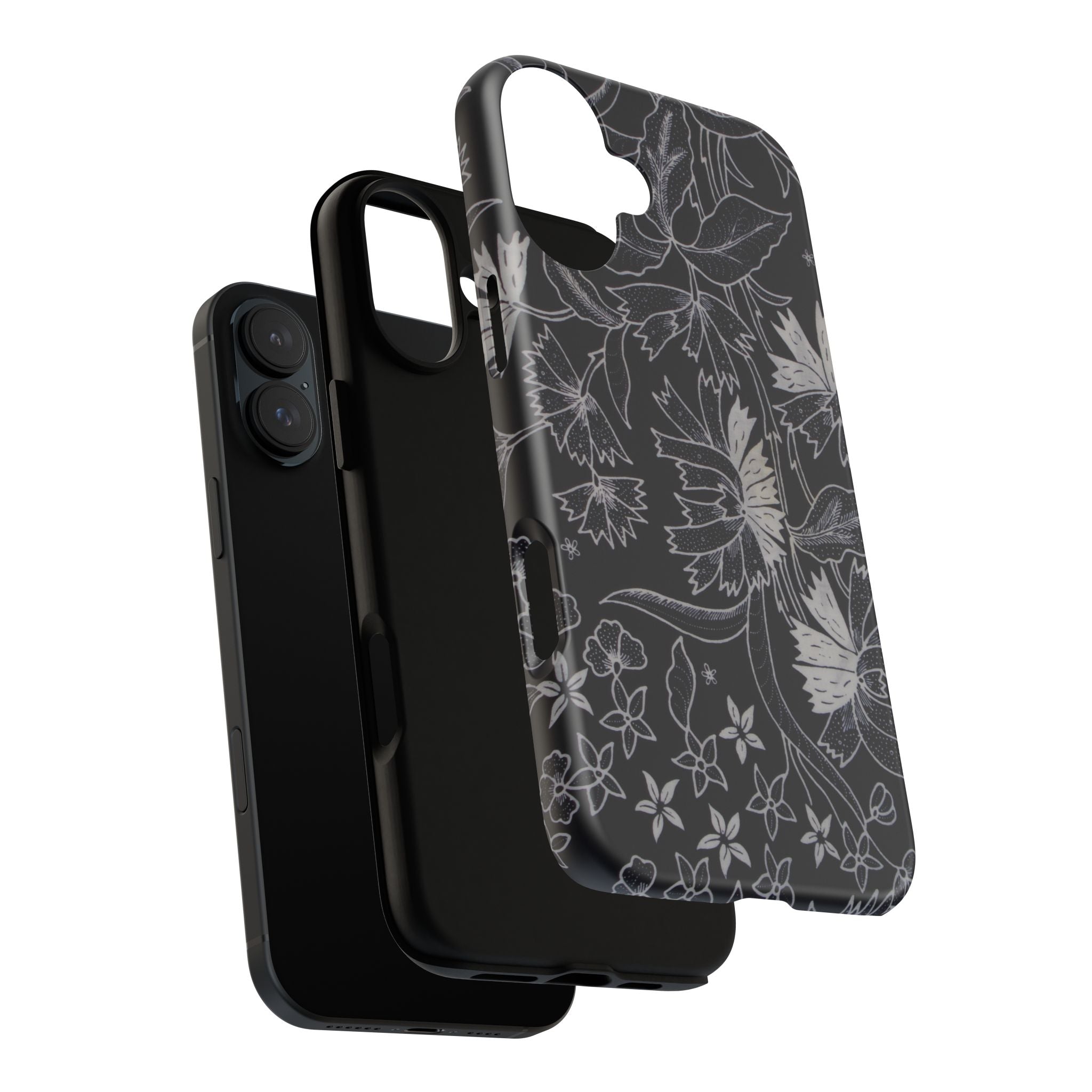 Floral Black Botanical Phone Cover