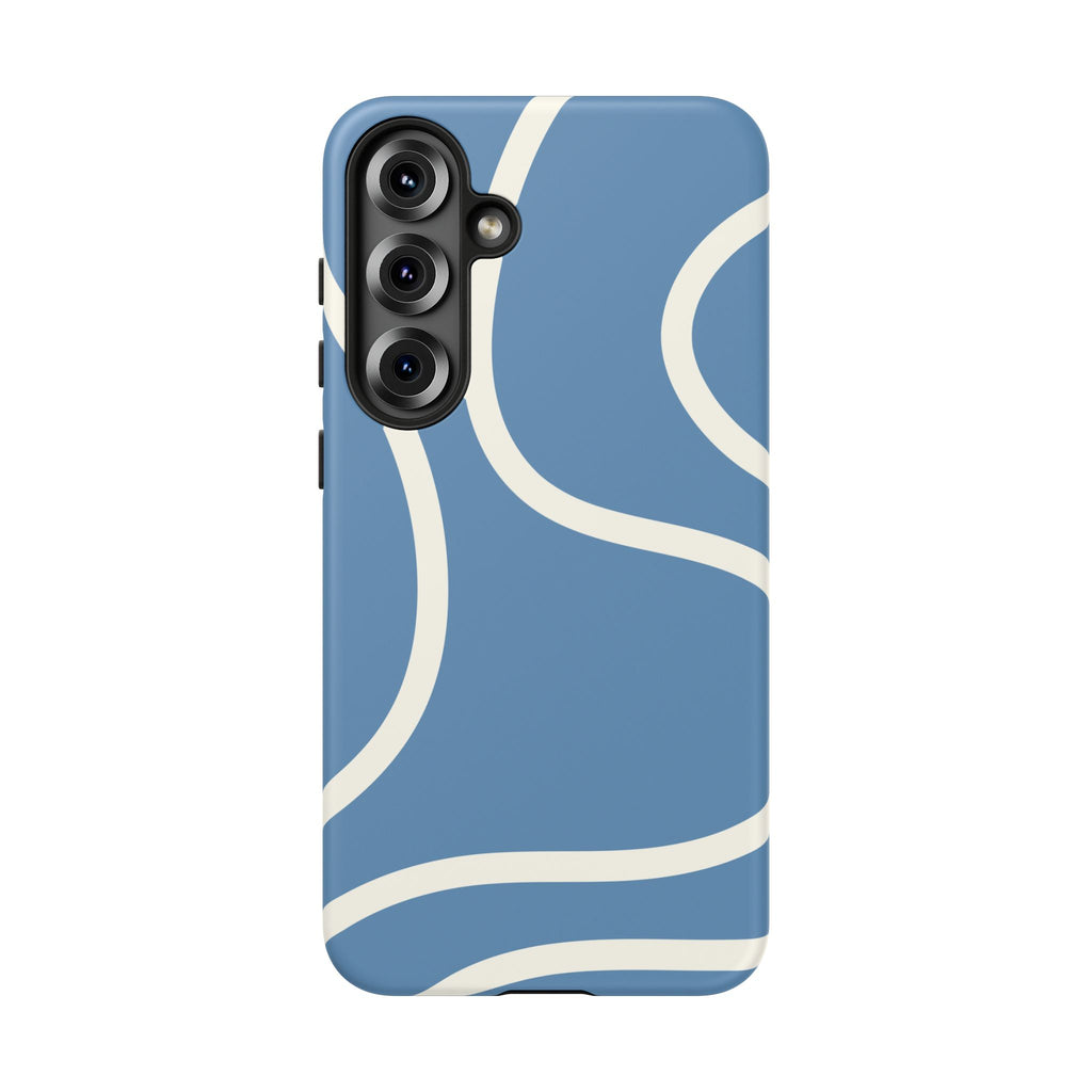 Blue Wavy Abstract Phone Case