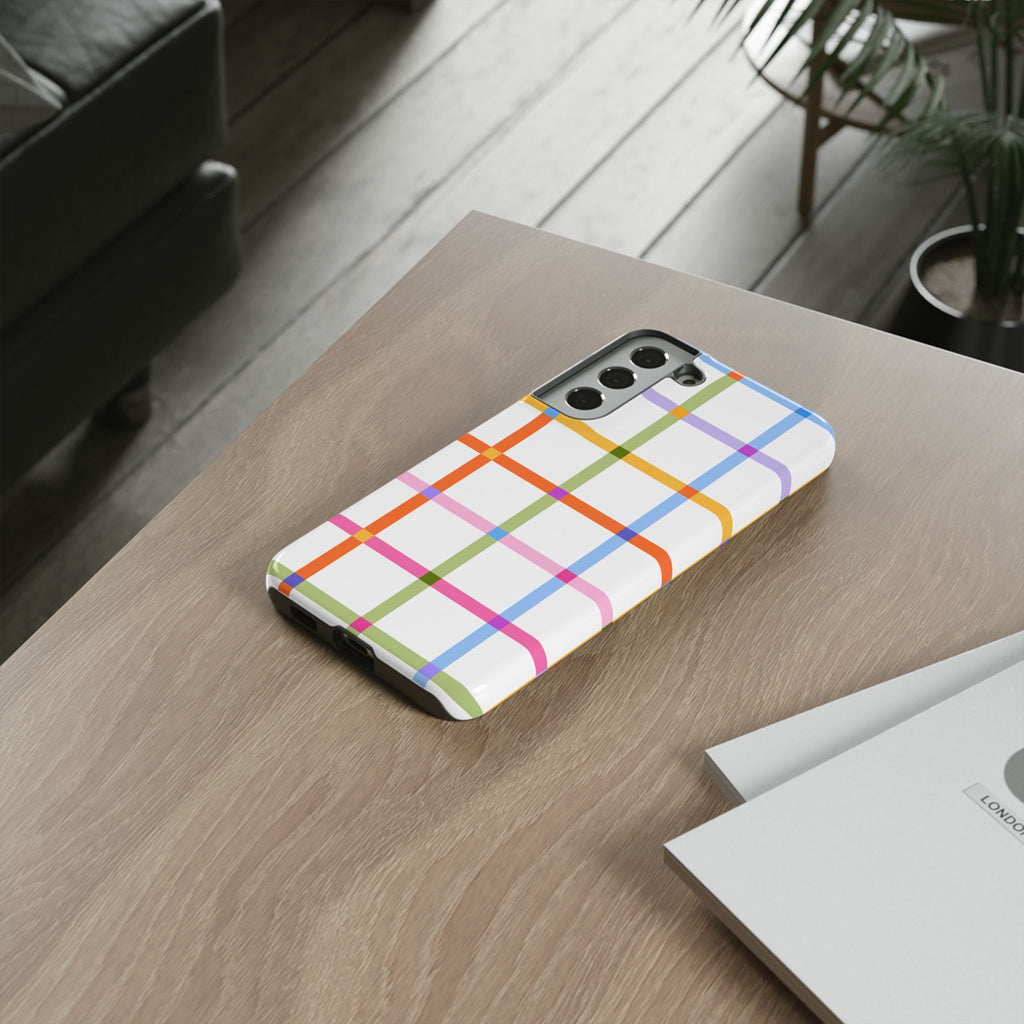 Colorful Plaid Tough Phone Case