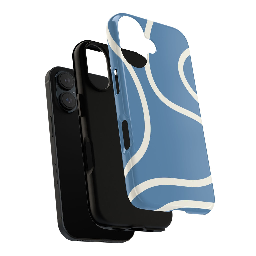 Blue Wavy Abstract Phone Case