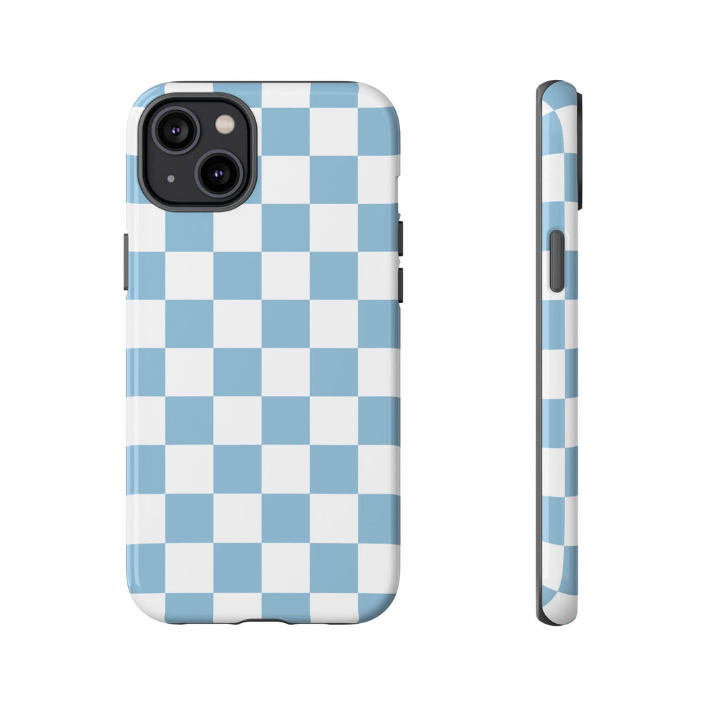 Blue Checkerboard Tough Phone Case