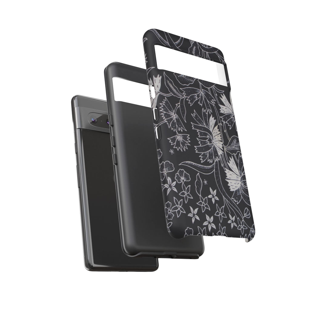 Floral Black Botanical Phone Cover