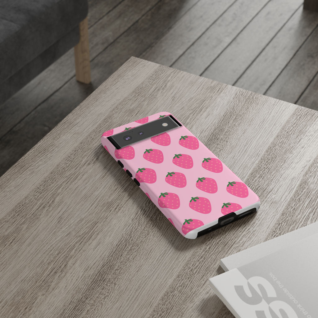 Pink Strawberry Phone Case
