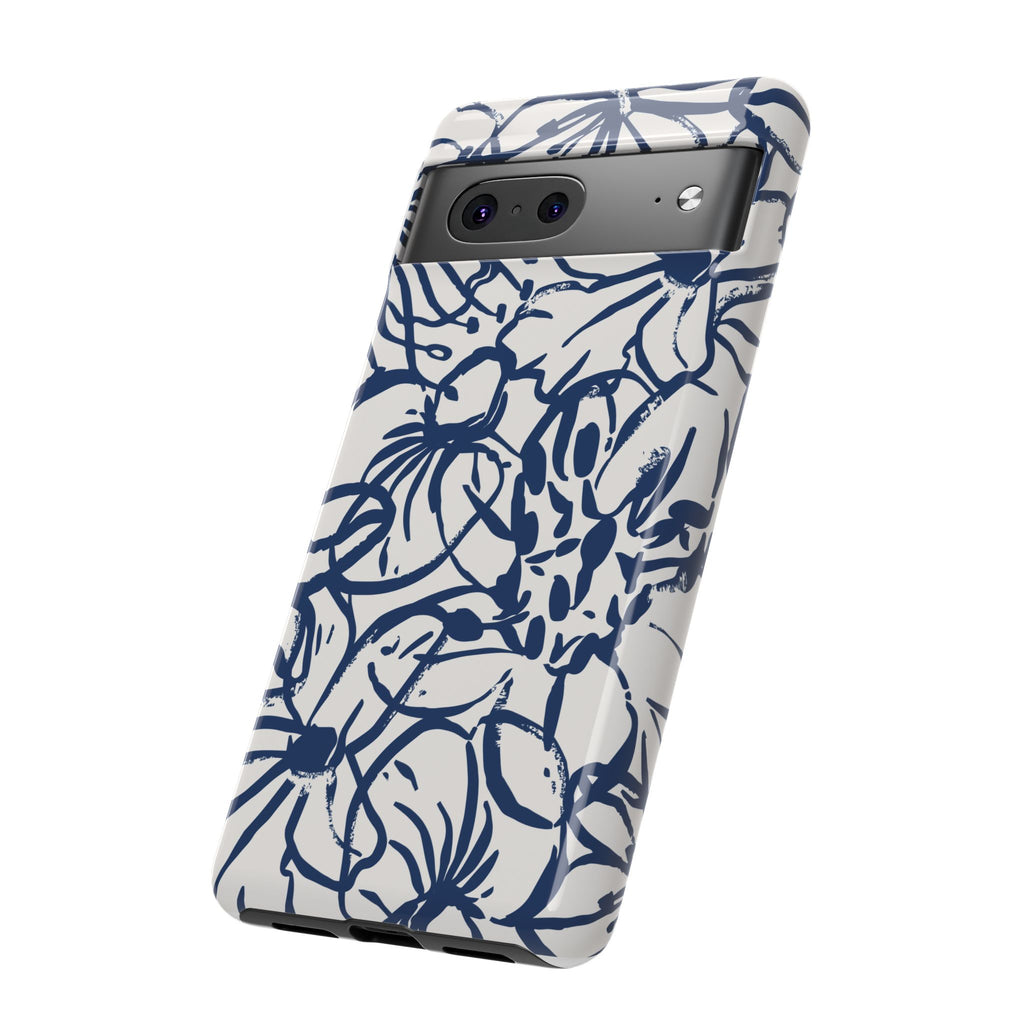 Navy Floral Phone Case