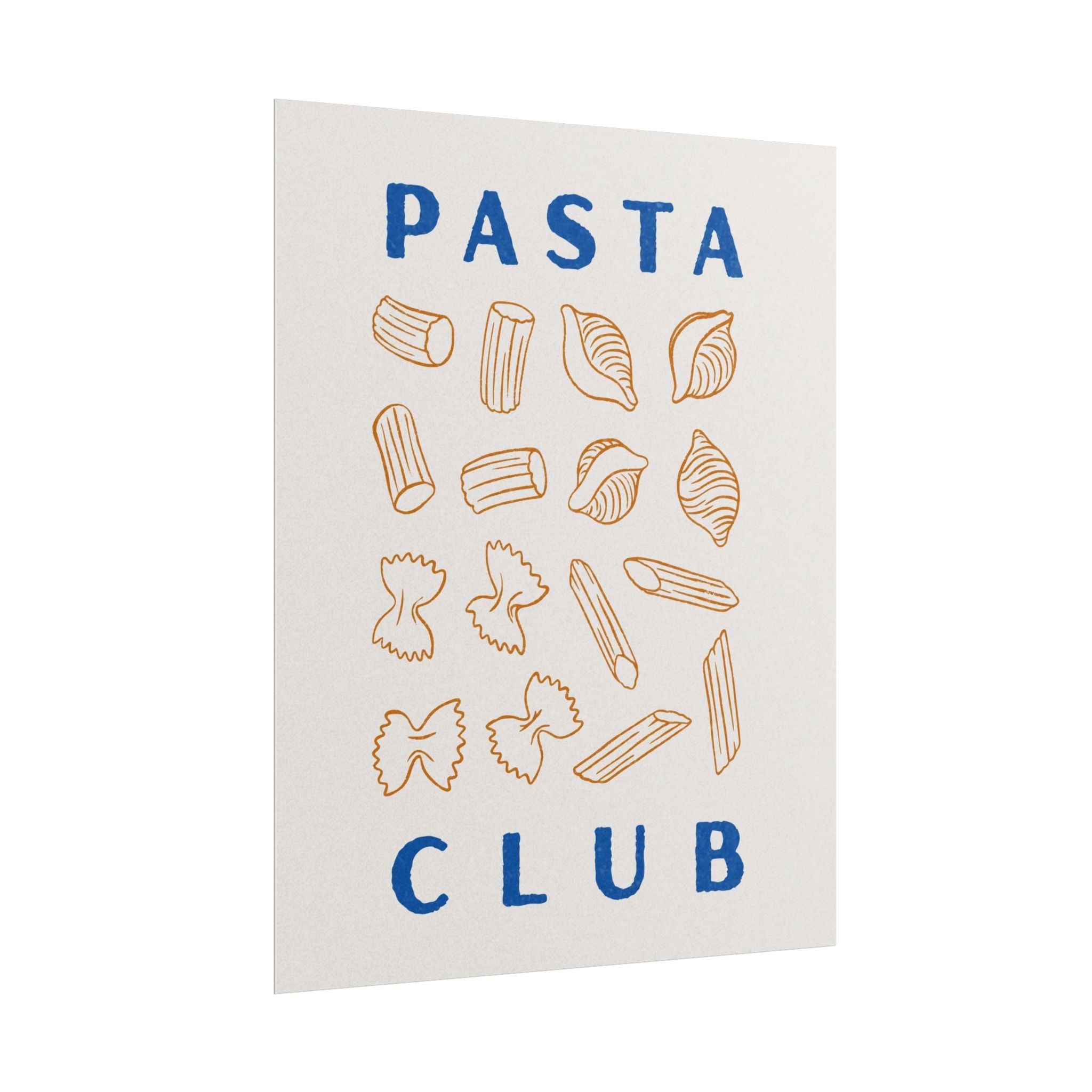 Pasta Club Rolled Poster