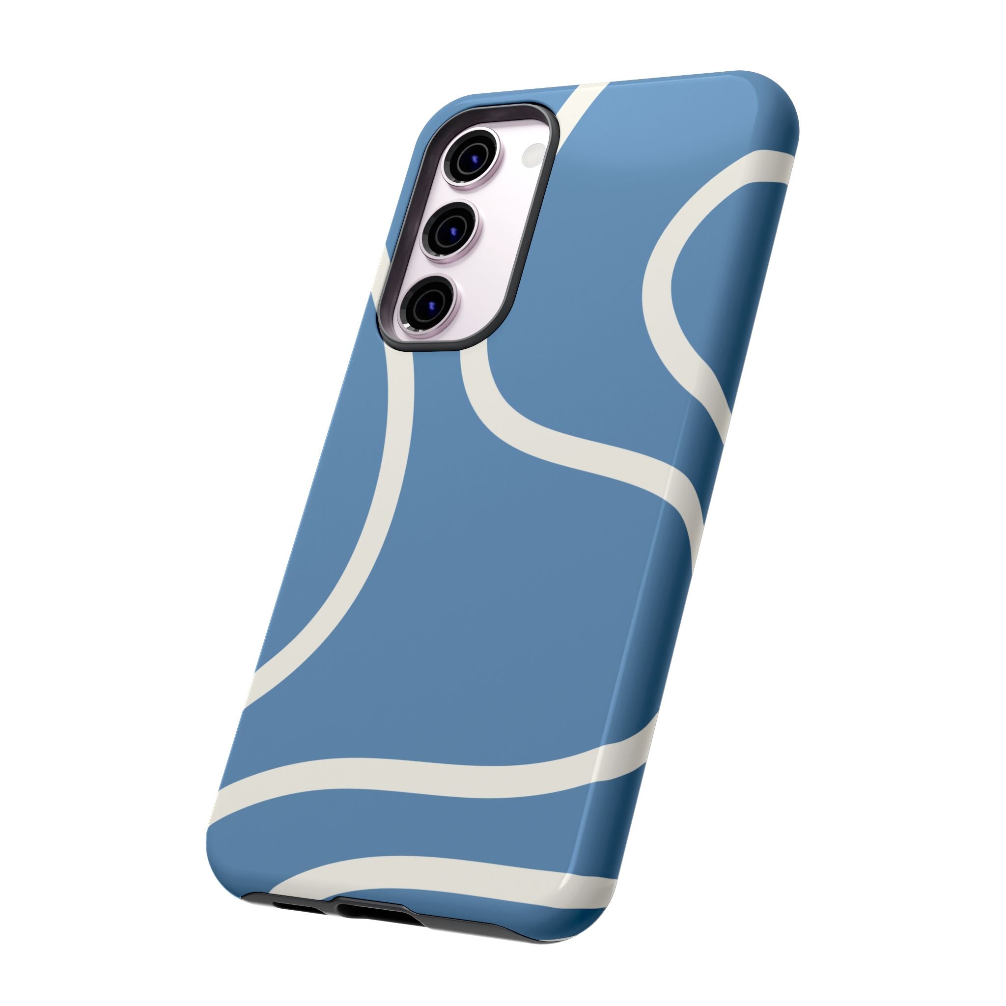 Blue Wavy Abstract Phone Case