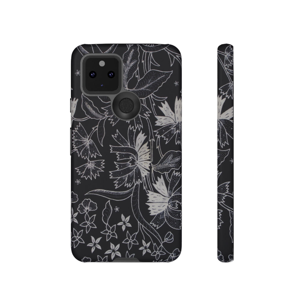 Floral Black Botanical Phone Cover