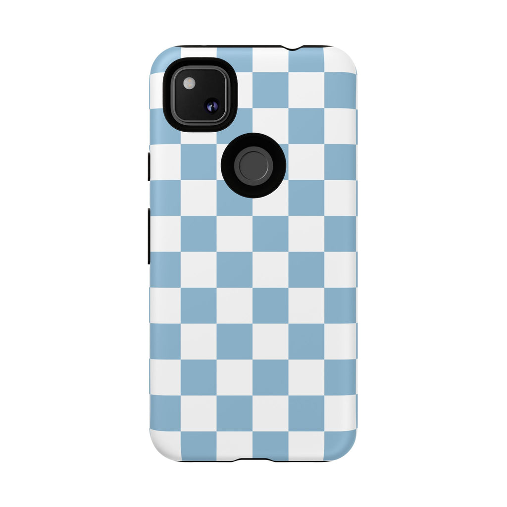 Blue Checkerboard Tough Phone Case
