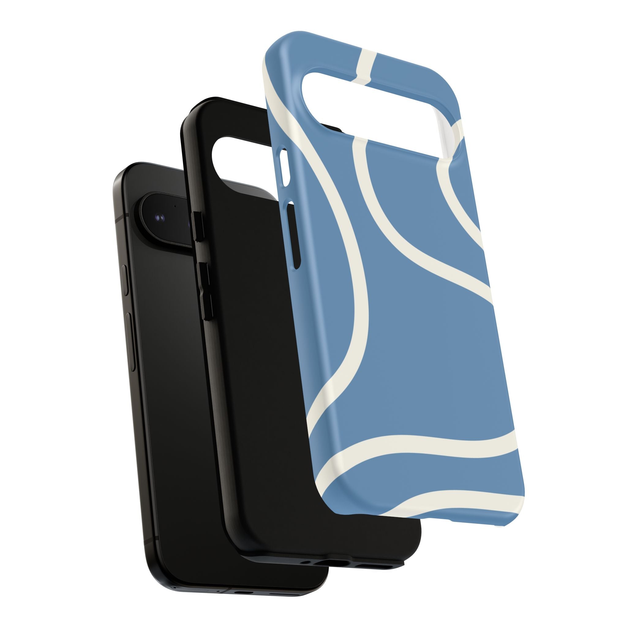 Blue Wavy Abstract Phone Case