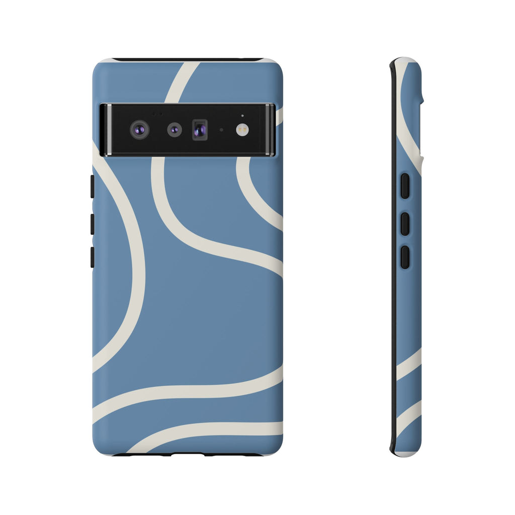 Blue Wavy Abstract Phone Case