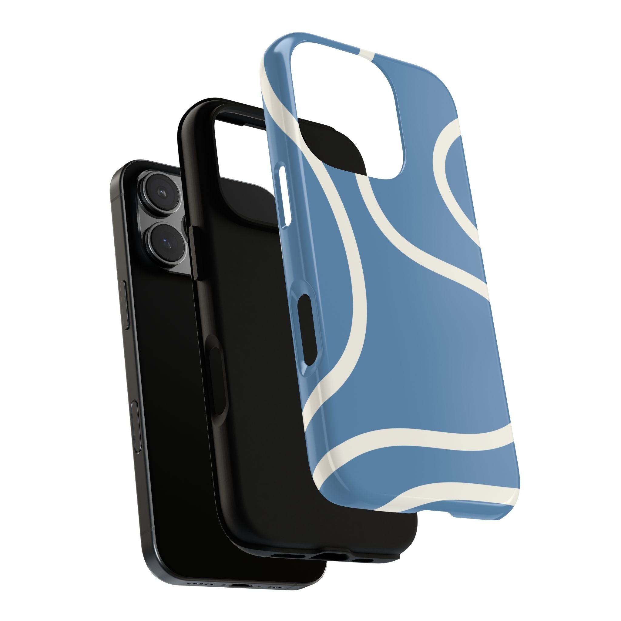Blue Wavy Abstract Phone Case