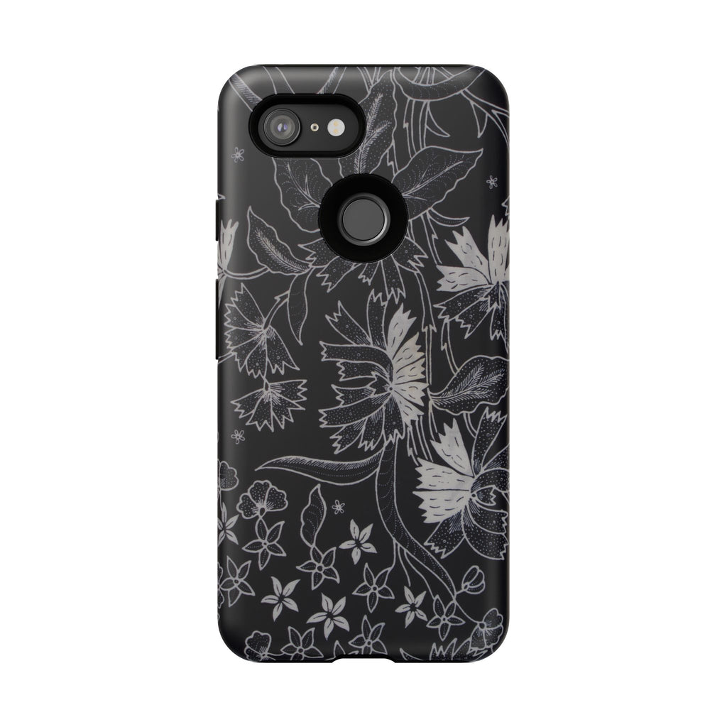 Floral Black Botanical Phone Cover