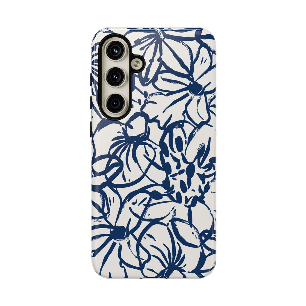 Navy Floral Phone Case