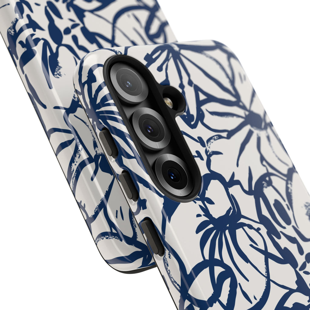 Navy Floral Phone Case