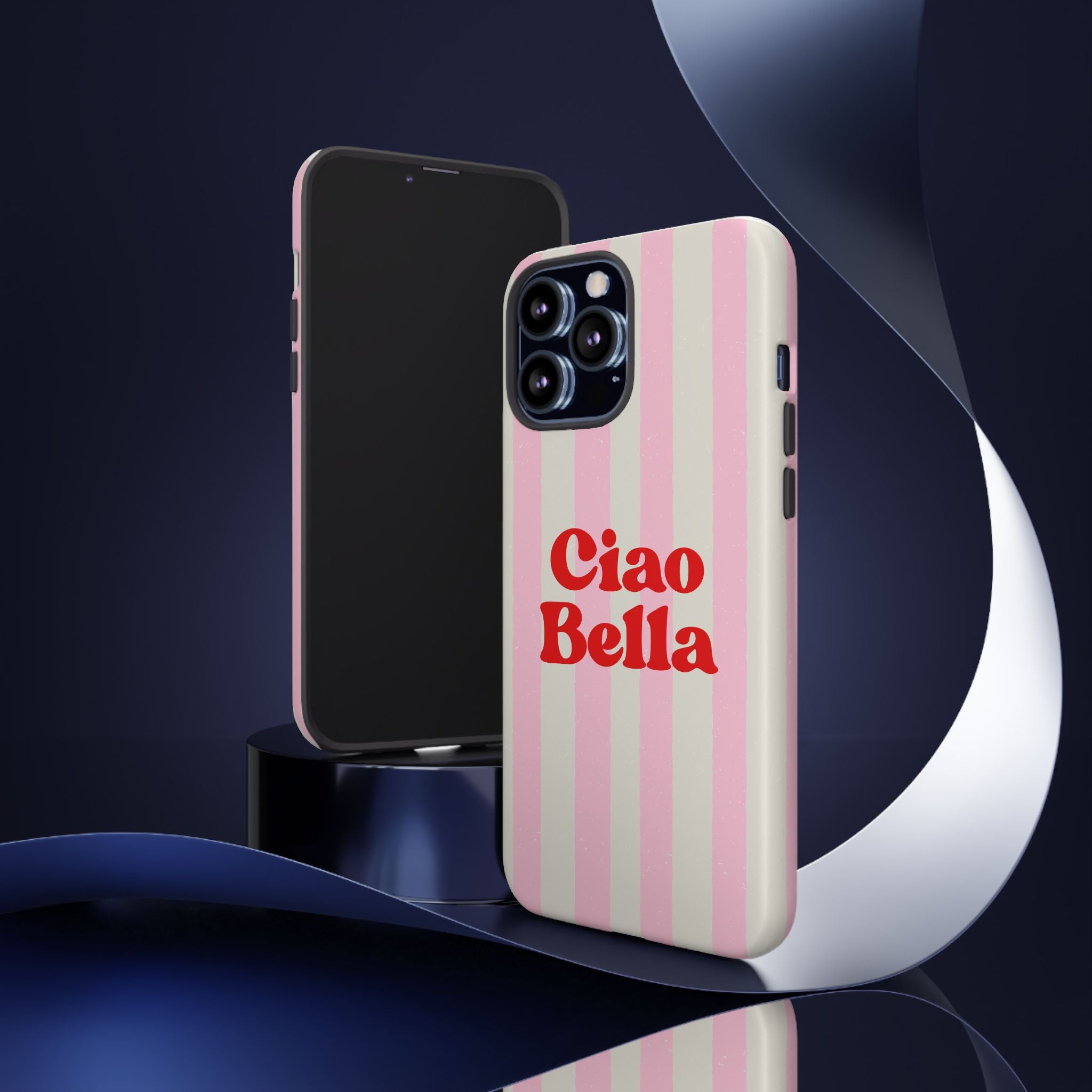Pink Stripe Ciao Bella Phone Case