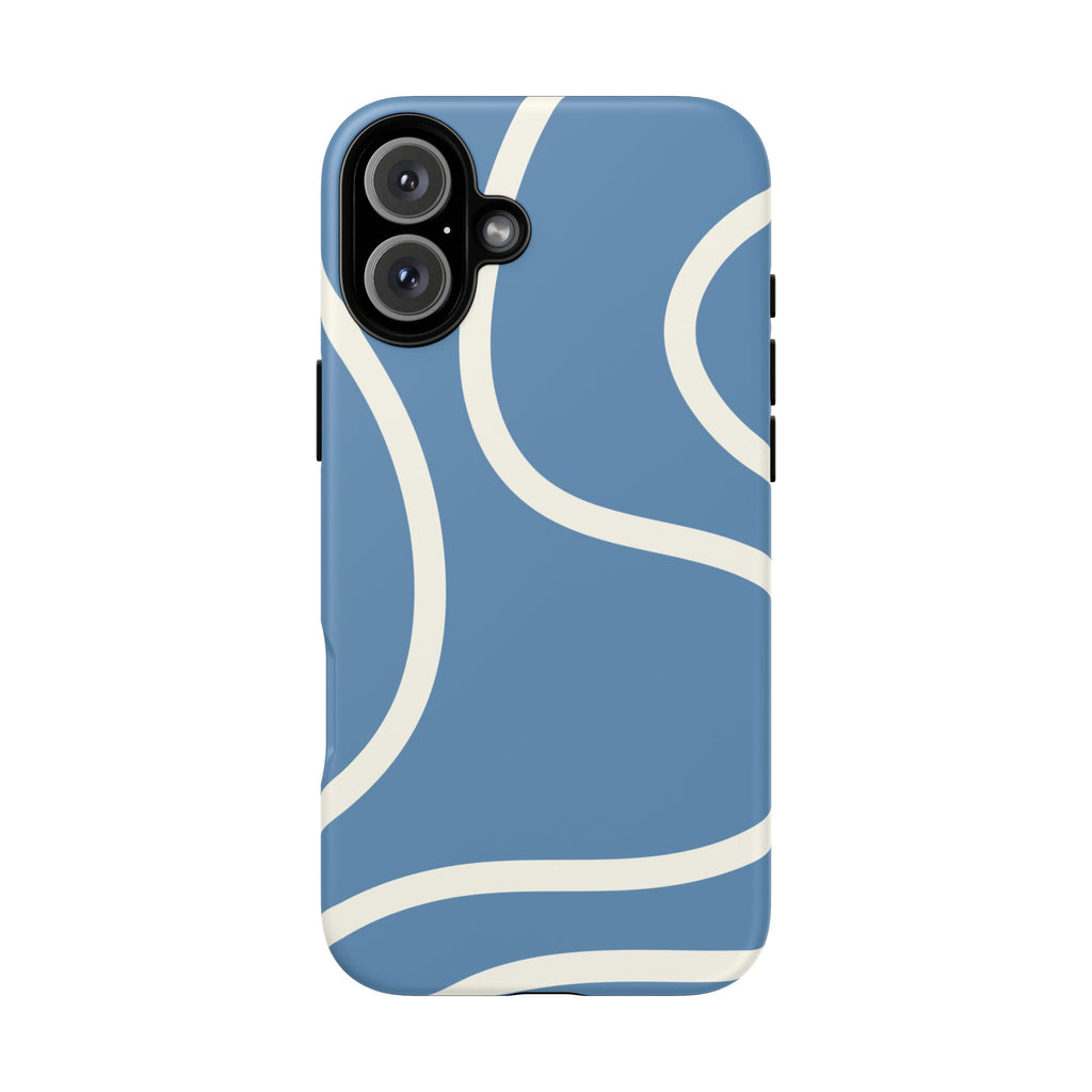 Blue Wavy Abstract Phone Case