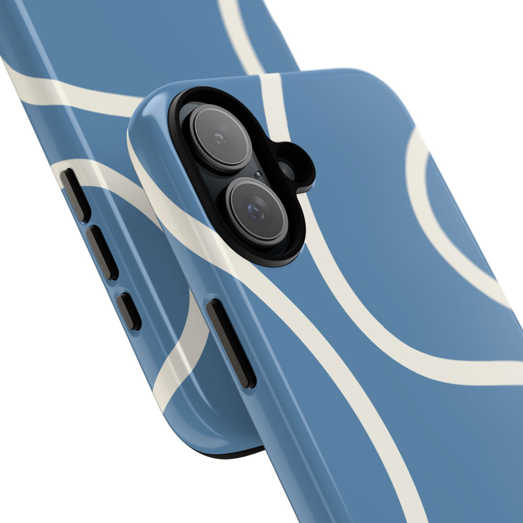 Blue Wavy Abstract Phone Case