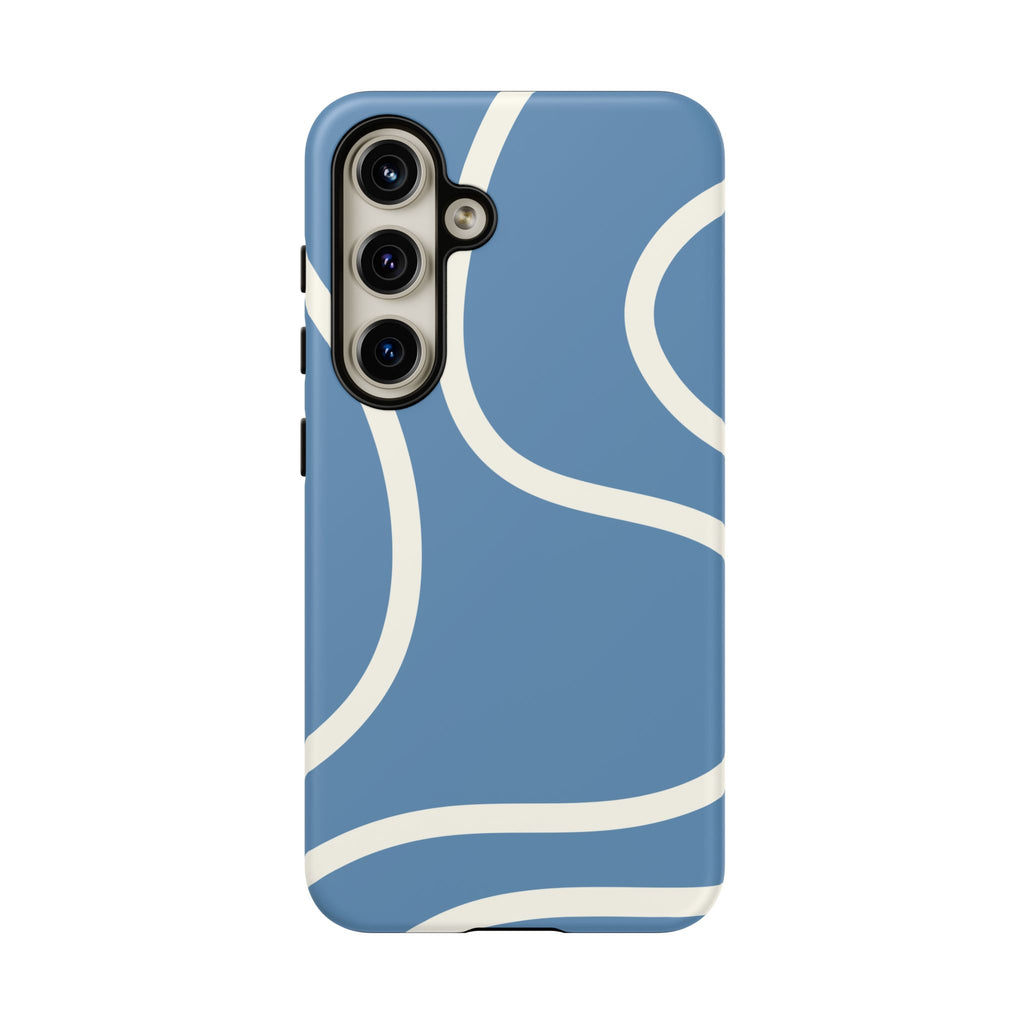 Blue Wavy Abstract Phone Case