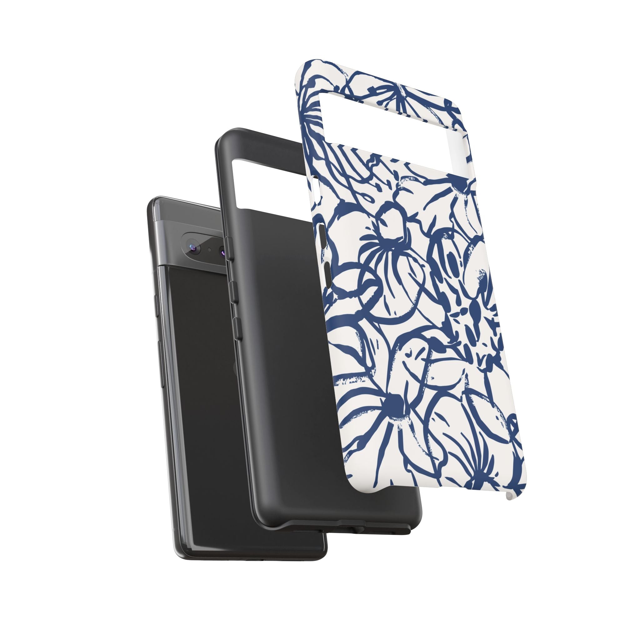 Navy Floral Phone Case