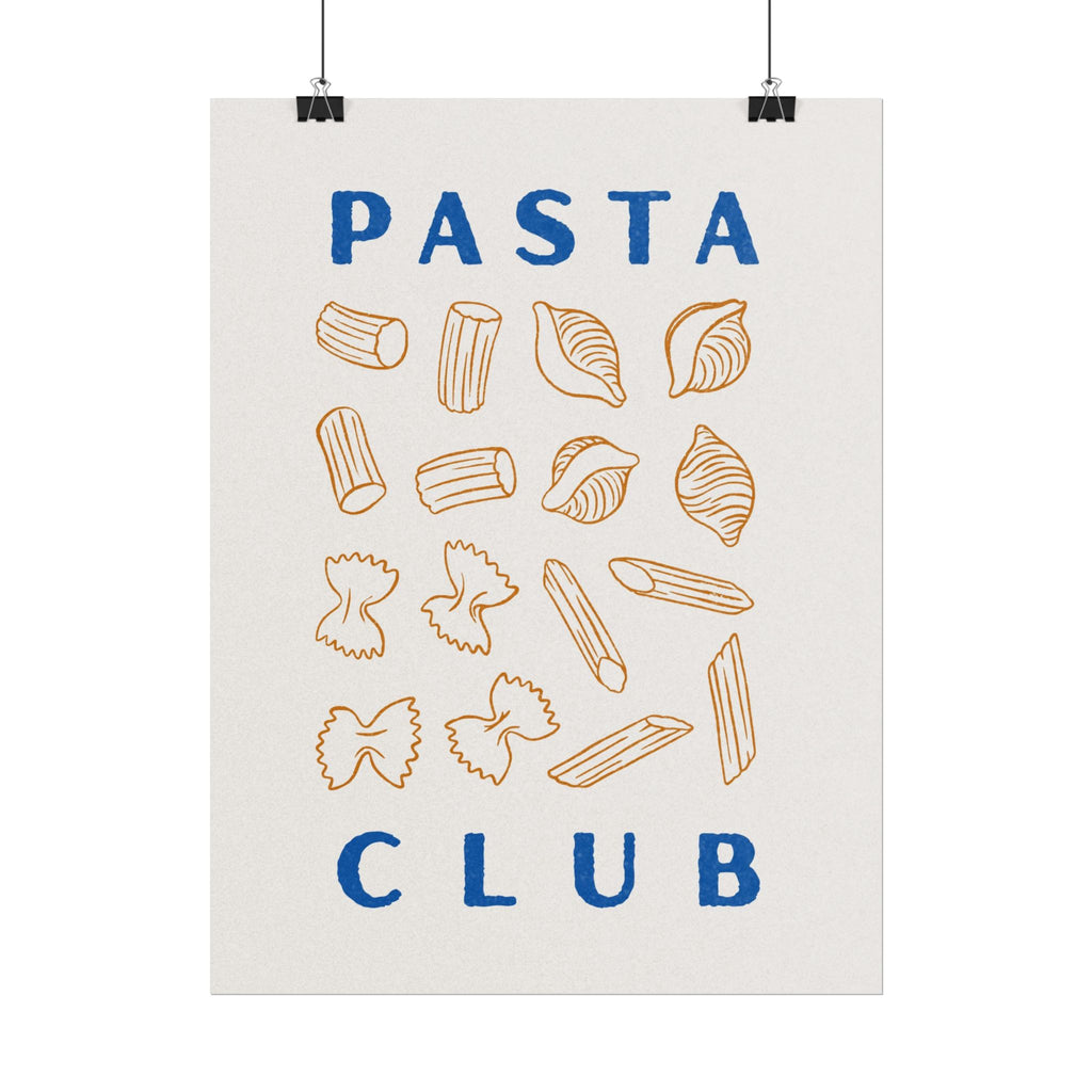 Pasta Club Rolled Poster